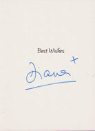 Autographed item – Princess Diana – Princess Diana rare signature on card with transmital letter