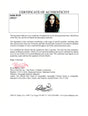 Certificate of authenticity – Adele – Adele signed photograph