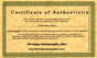 Certificate of authenticity – Christopher Reeve – Superman